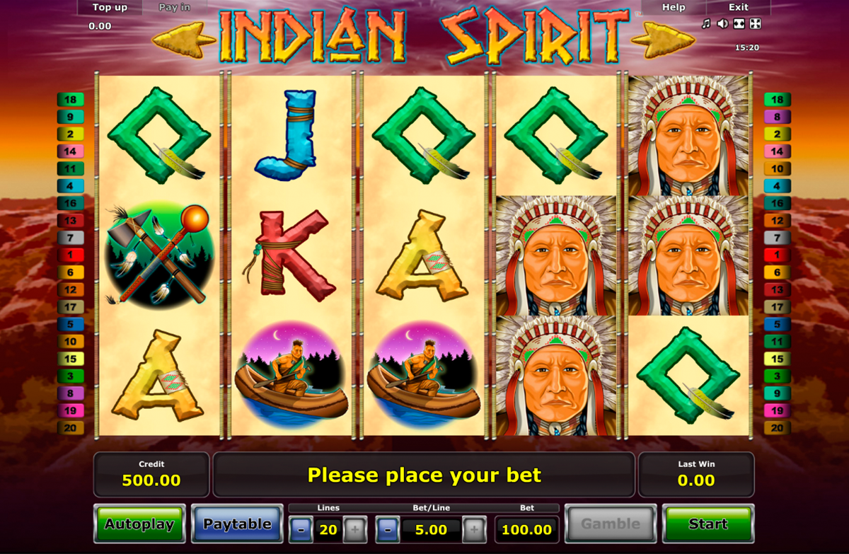 indian spirit novomatic 