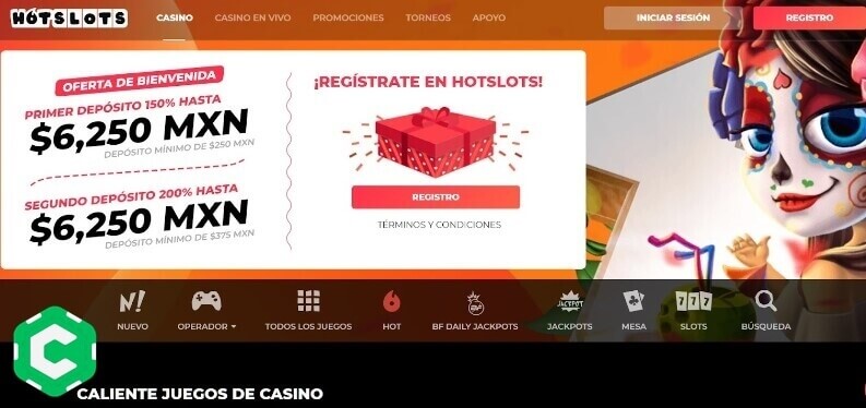 HotSlots Registrarse Paso