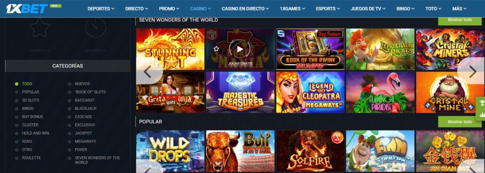 1xBet Casino online para jugar en Paraguay