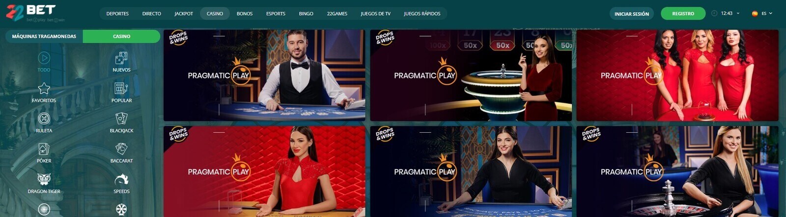 22Bet Casino online en Android