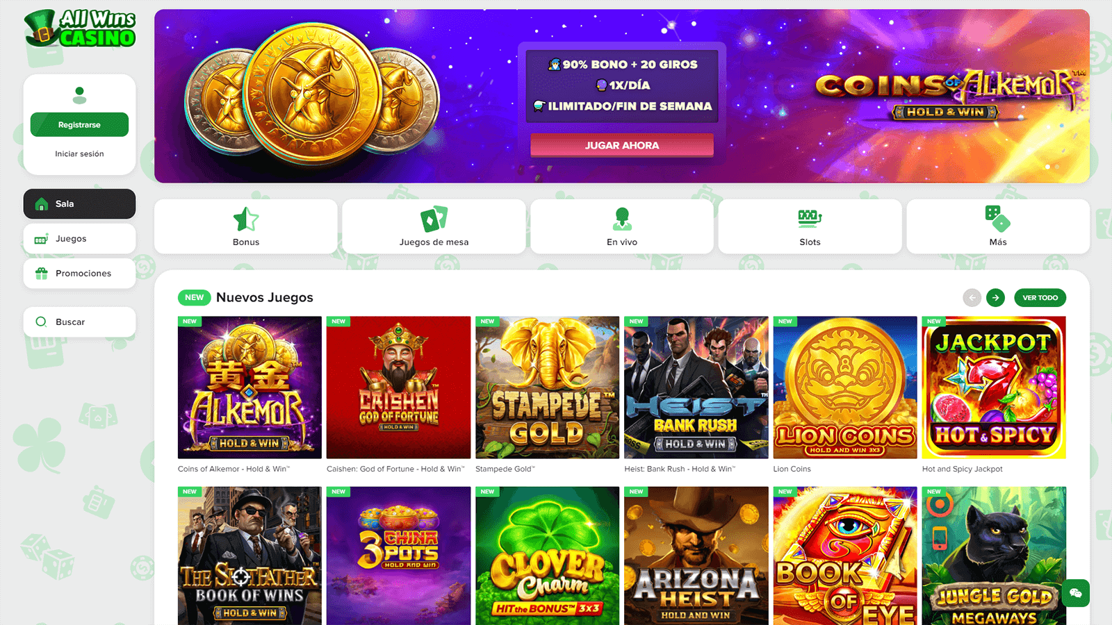 CasinoEnlineaHEX   Allwins Casino Login Página