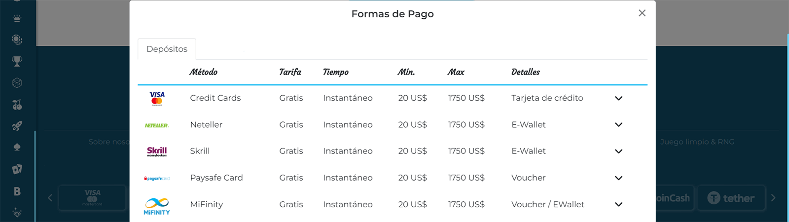 CasinoEnlineaHEX   Formas de Pago Casino Estrella