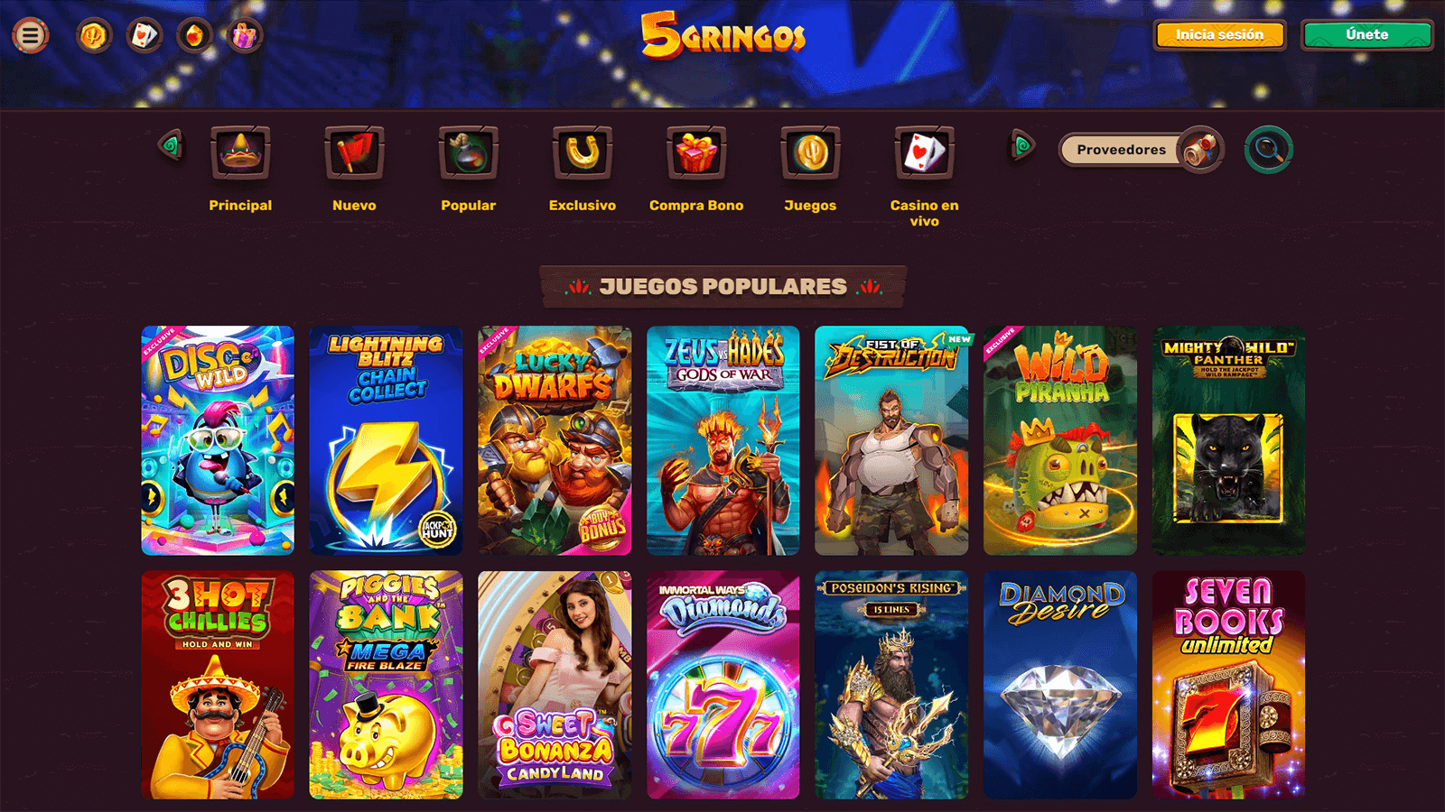 CasinoEnlineaHEX.com   5Gringos Casinos Online MuchBetter