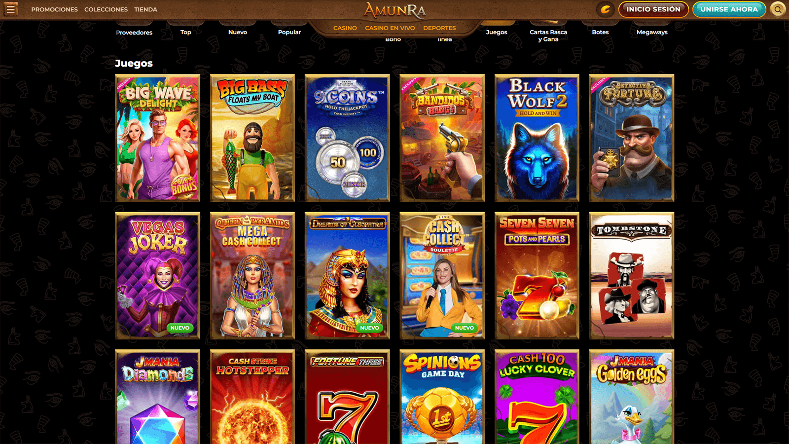 CasinoEnlineaHEX.com   AmunRa Online Casino Juegos