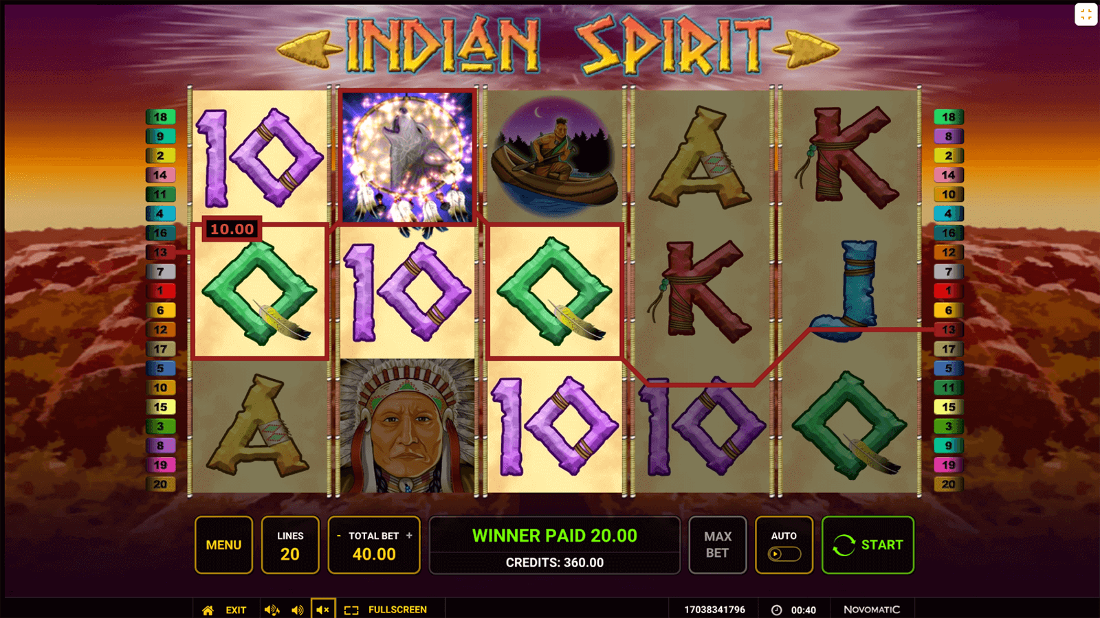 CasinoEnlineaHEX.com   Jugar Gratis Indian Spirit