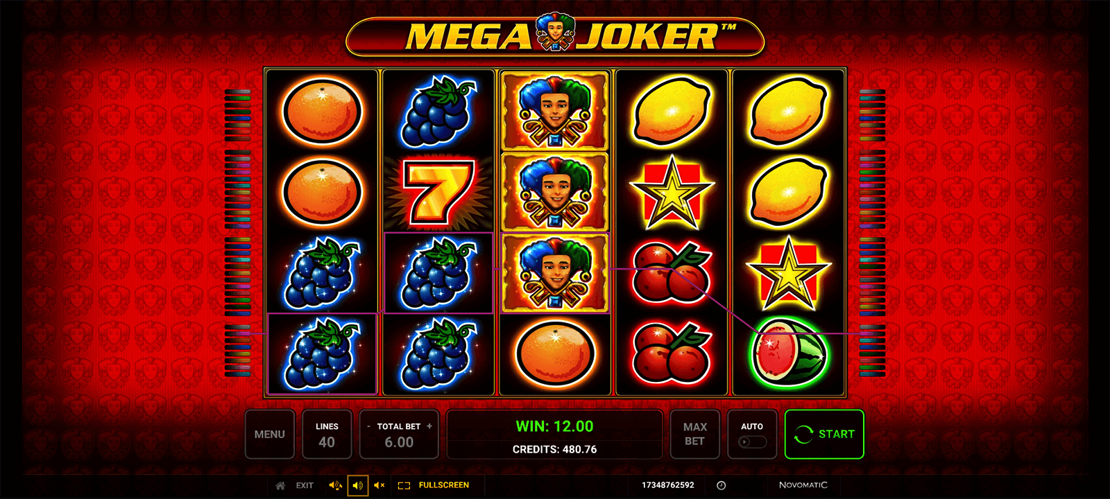 CasinoEnlineaHEX.com   Mega Joker Gratis Novomatic