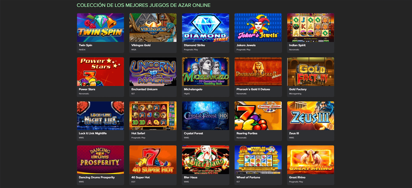 CasinosEnlineaHEX.com   Coleccion de los Mejores Juegos de Azar
