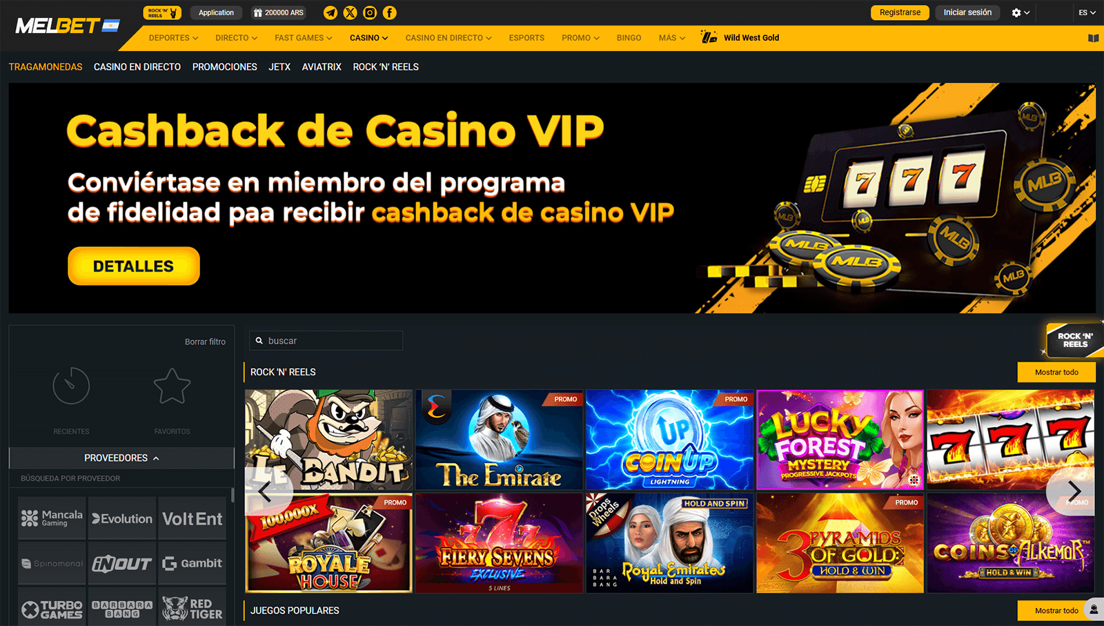 MelBet Casino Pagina de Inicio