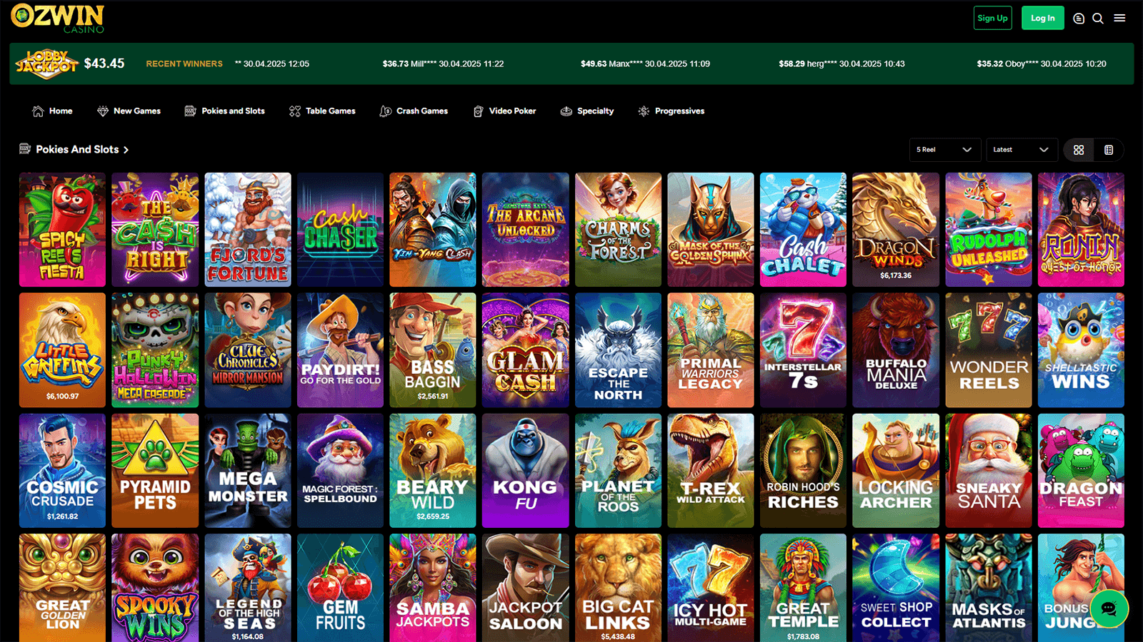Ozwin Casino Pagina de Inicio