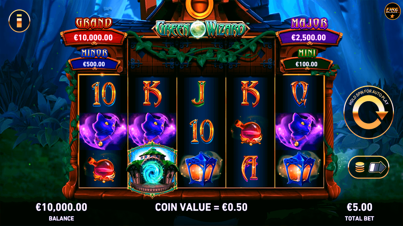 RareStone Gaming Fire Blaze Green Wizard Slot