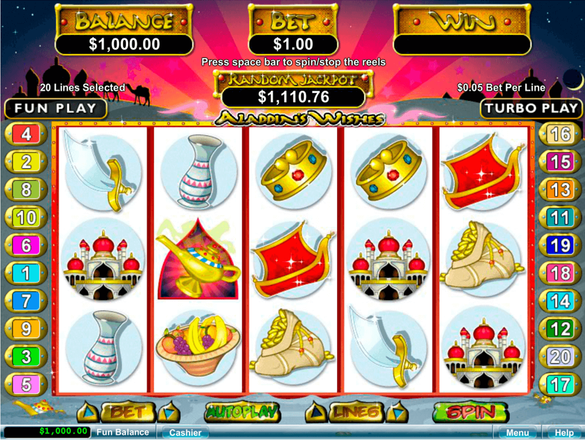 aladdins wishes rtg tragamonedas gratis