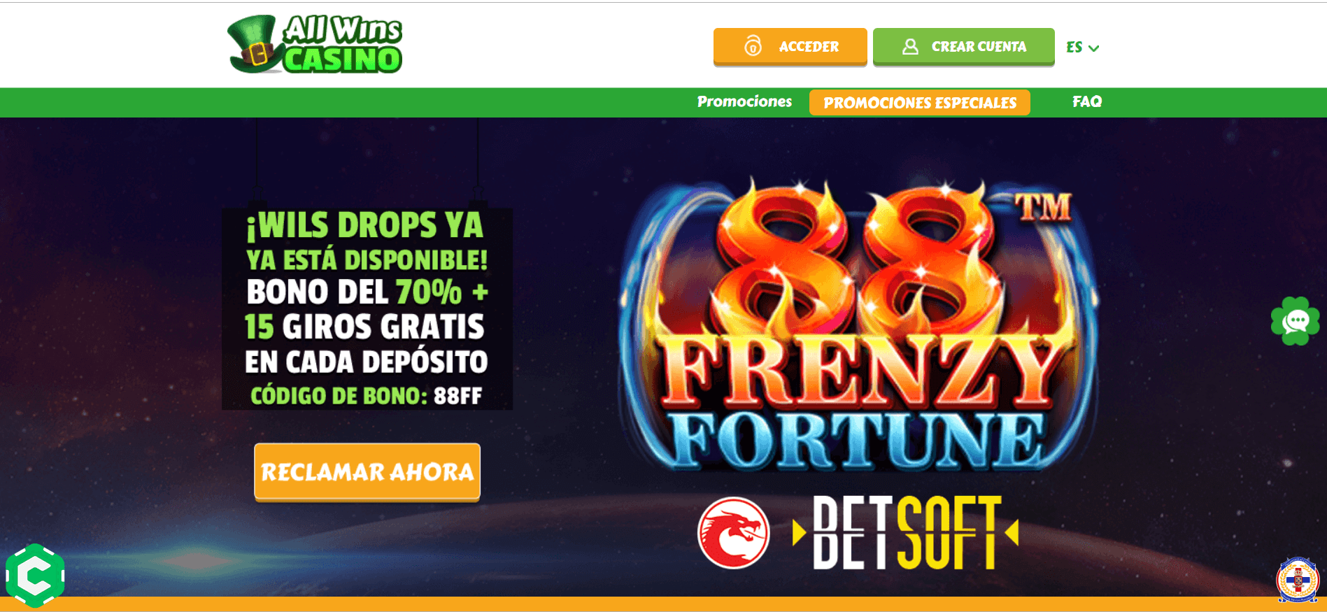 Bonos especiales en All Wins