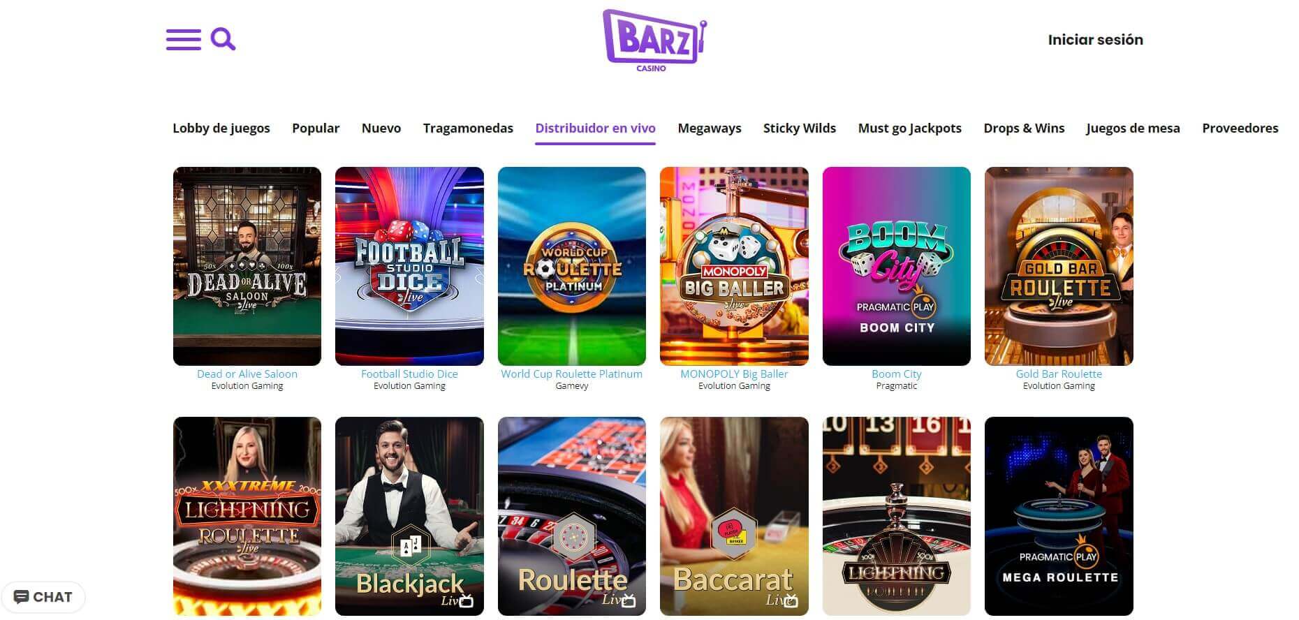 barz casino en vivo
