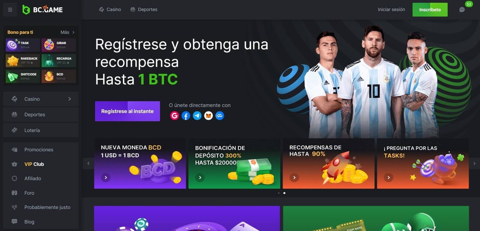 Reseña de BC.Game Casino Casino online en Latinoamérica
