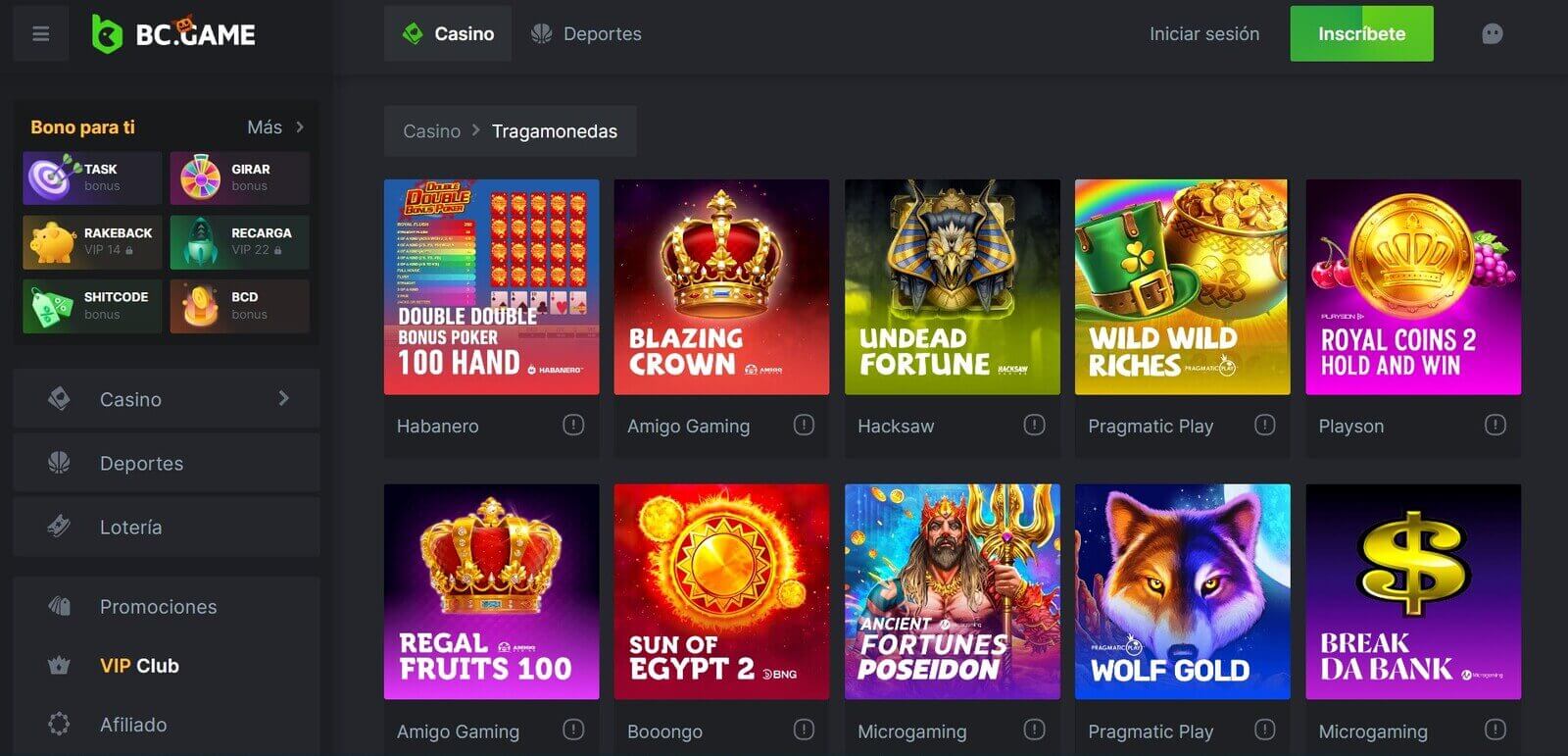 Tragamonedas de BC.Game Casino Casino online en Latinoamérica