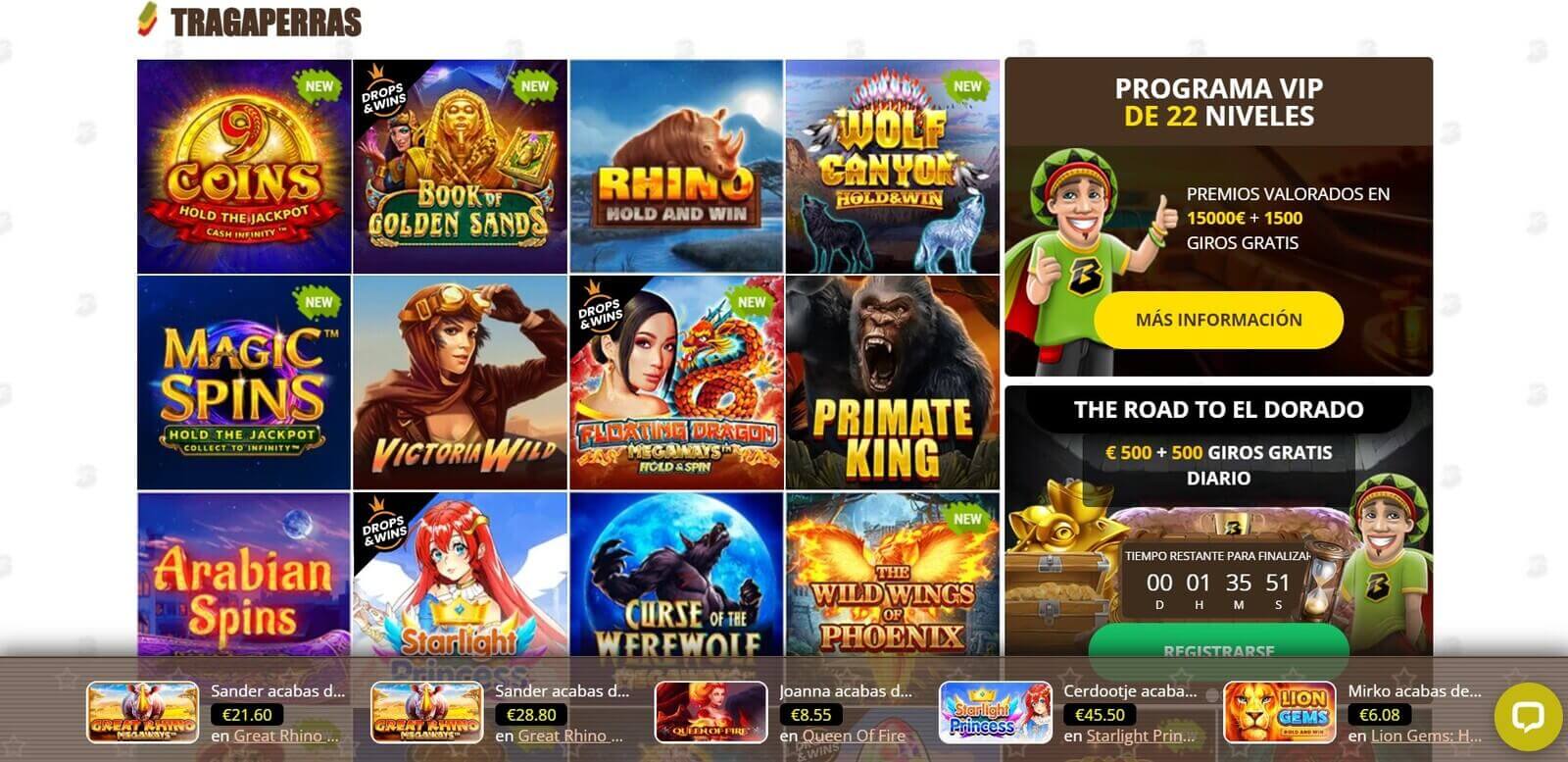Tragamonedas de Bob Casino online en Latinoamérica