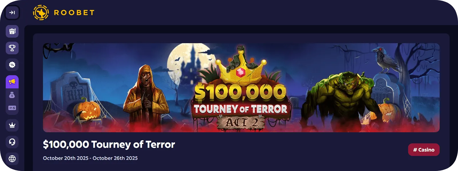 bono de halloween del casino roobet