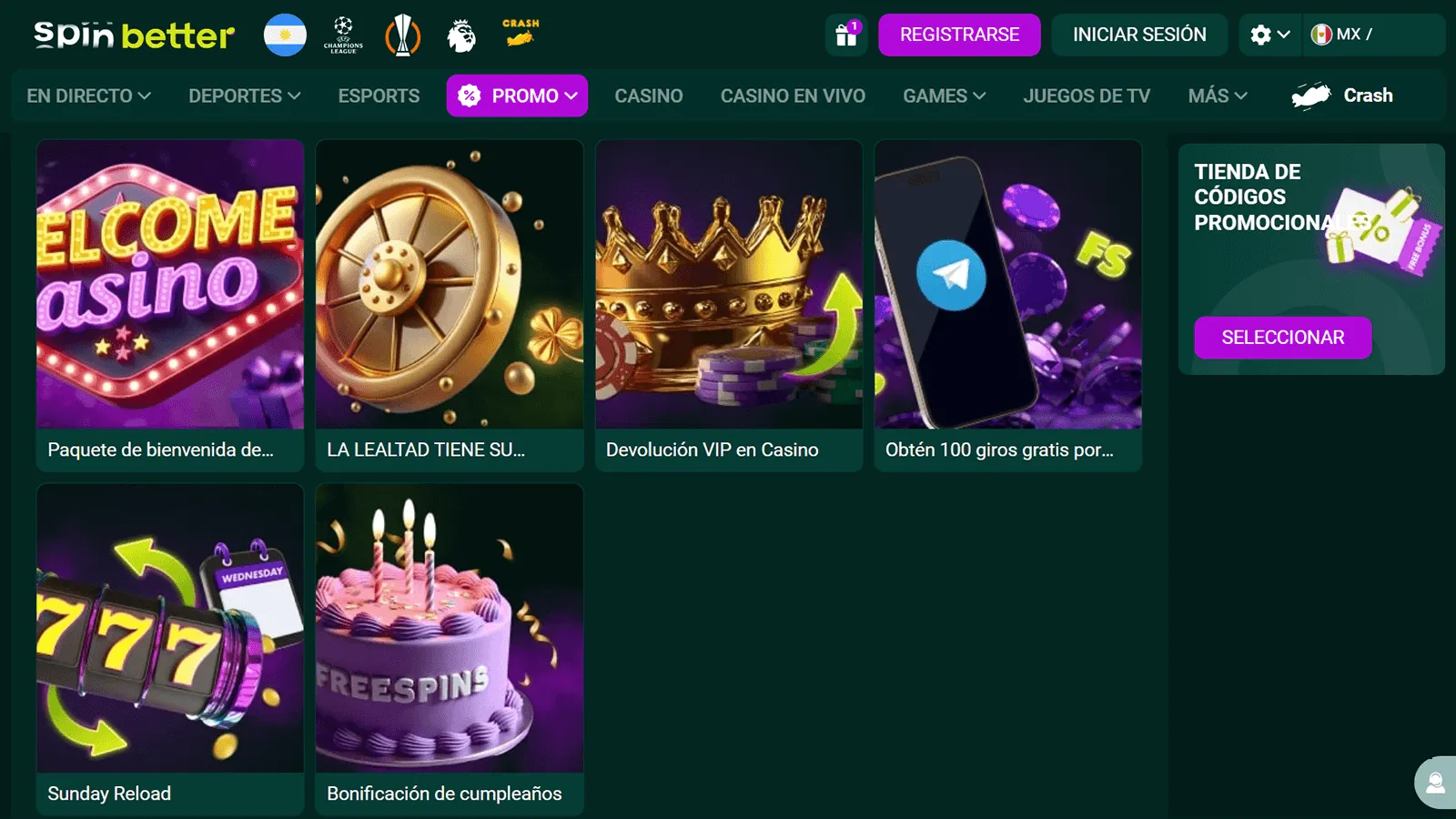 Bonos en SpinBetter Casino