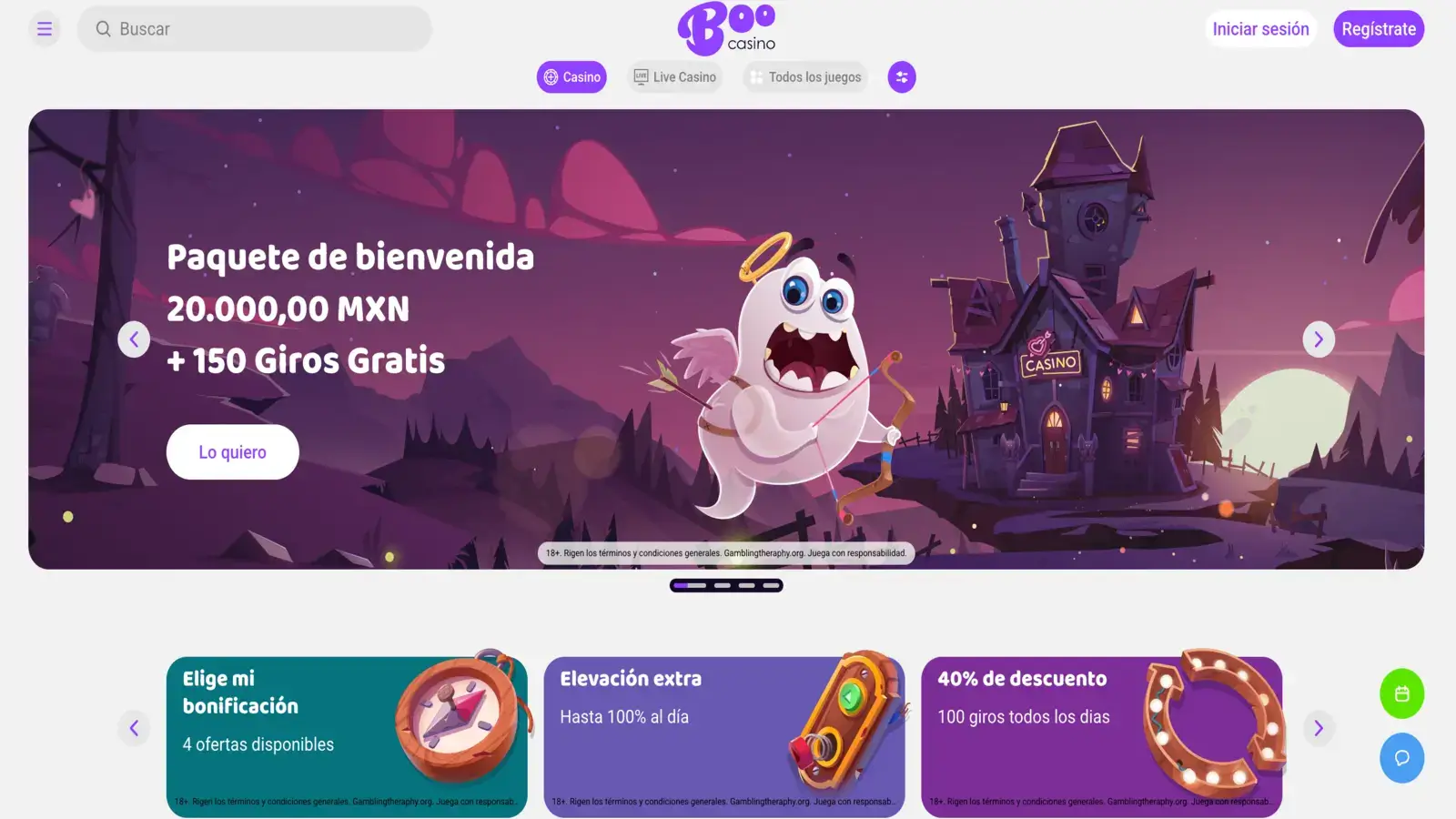 BooCasino Homepage MX