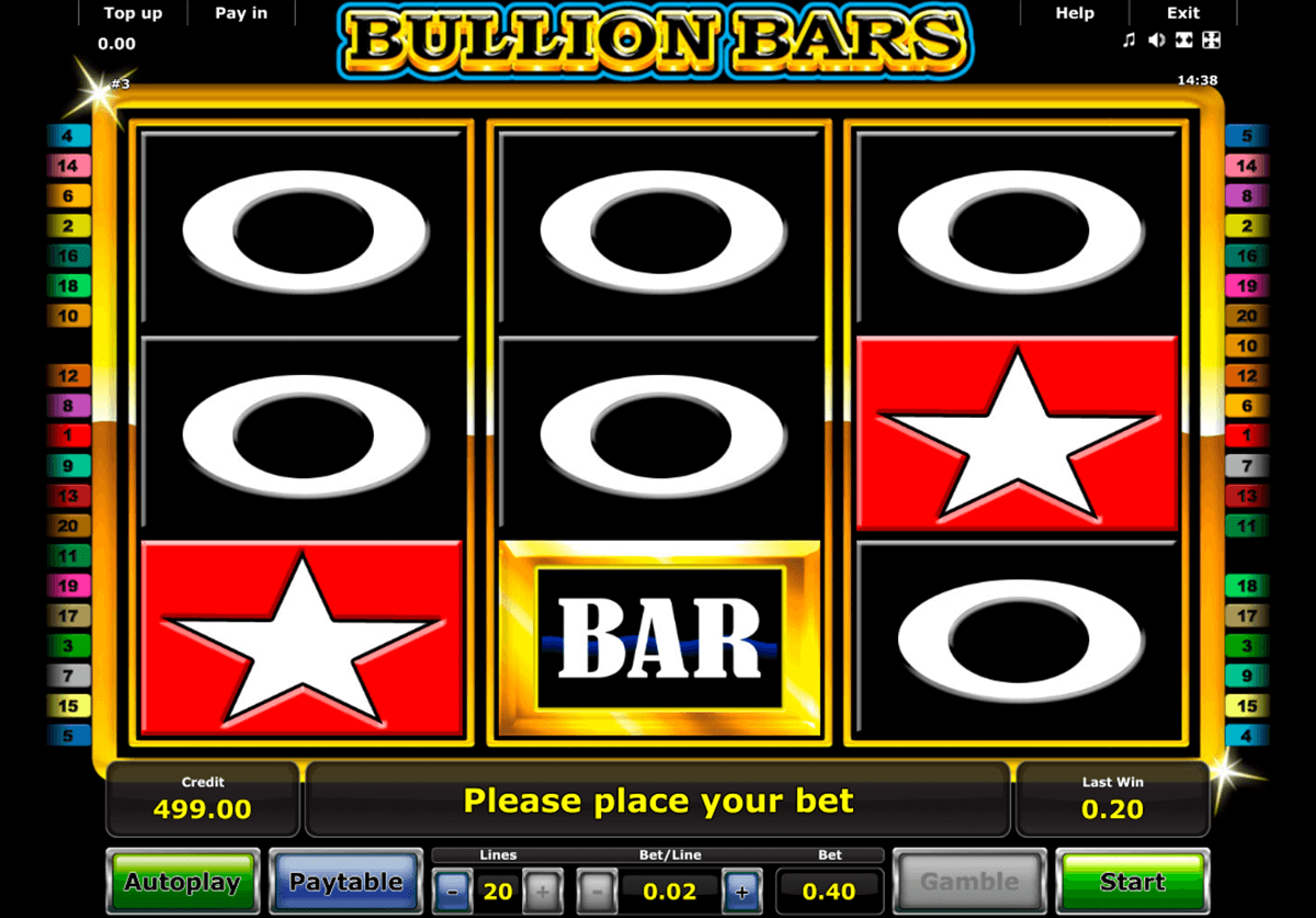 bullion bars novomatic tragamonedas gratis