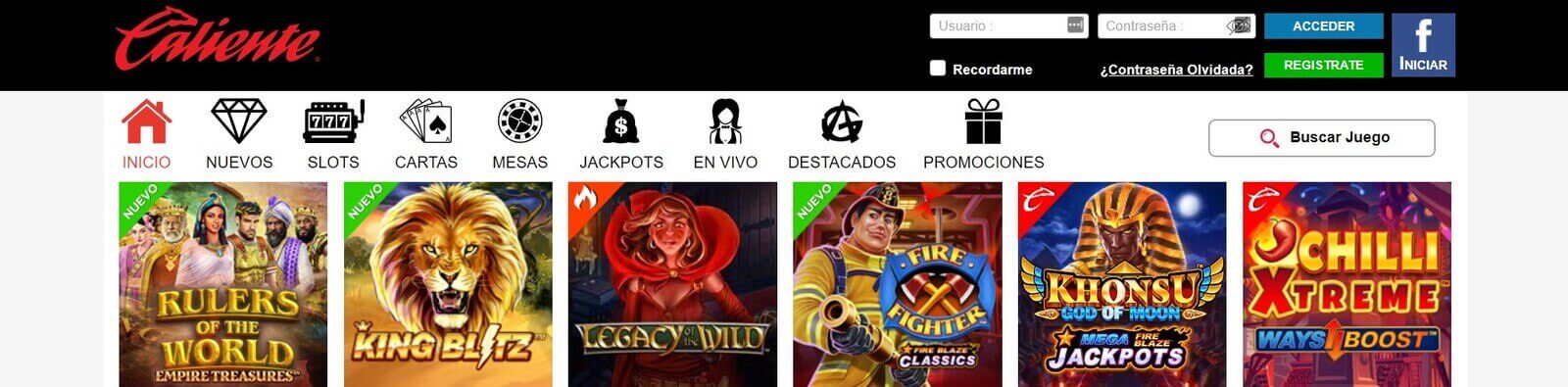 Casino Caliente   Juega a las tragamonedas online de Caliente Casino en México