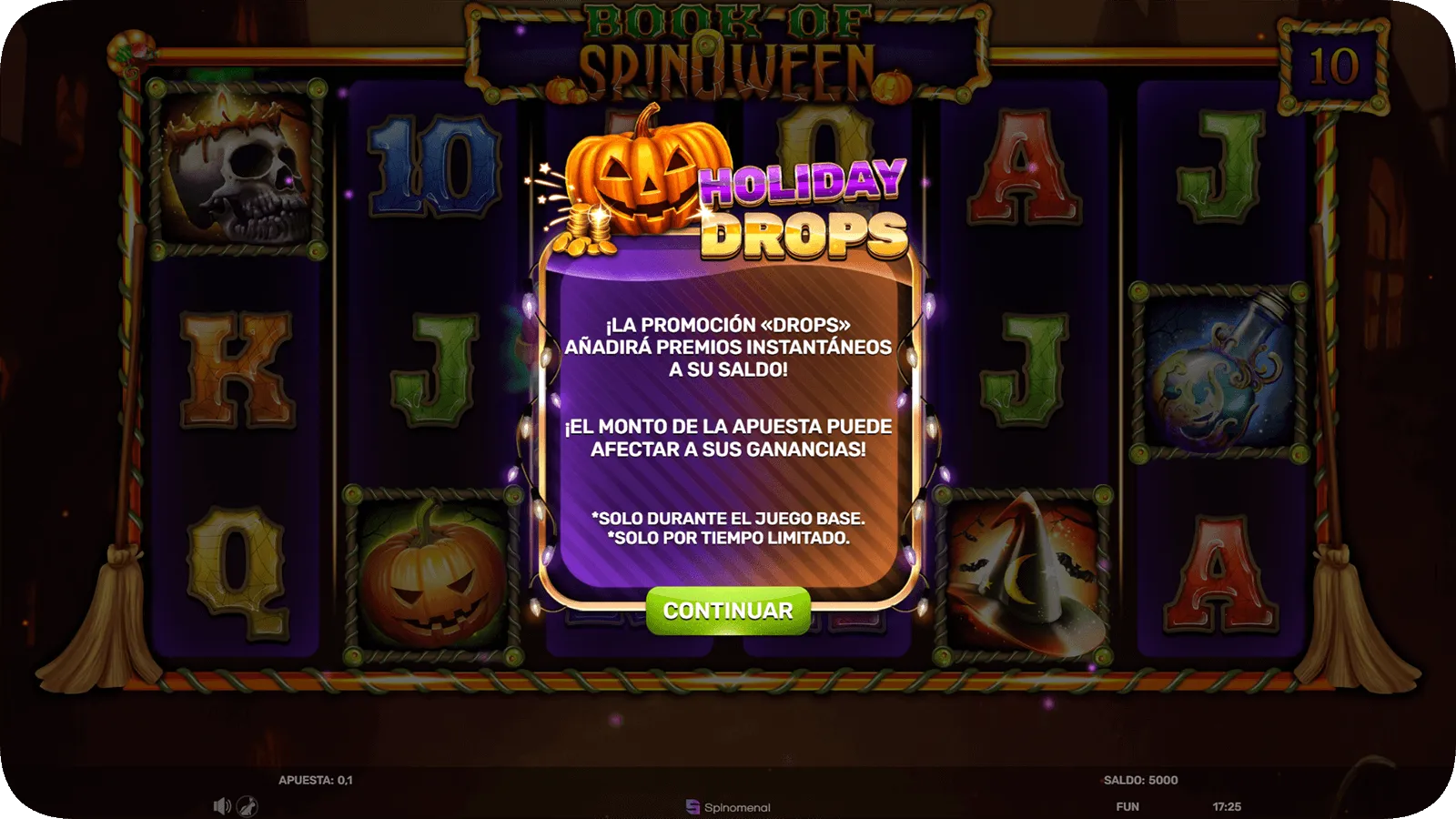 casino estrella book of spinoween slot