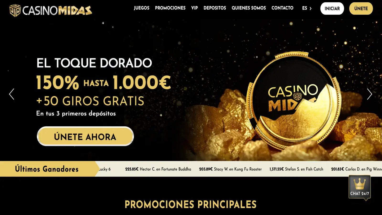 Casino Midas Homepage