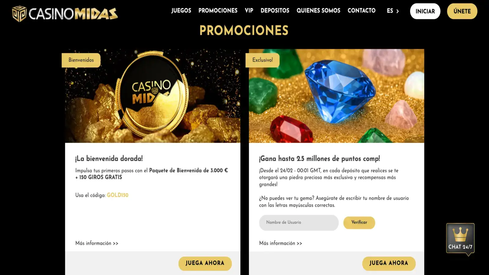 Casino Midas Promociones