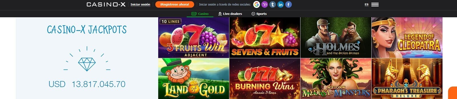 Mejores tragamonedas de Casino X online en 2023