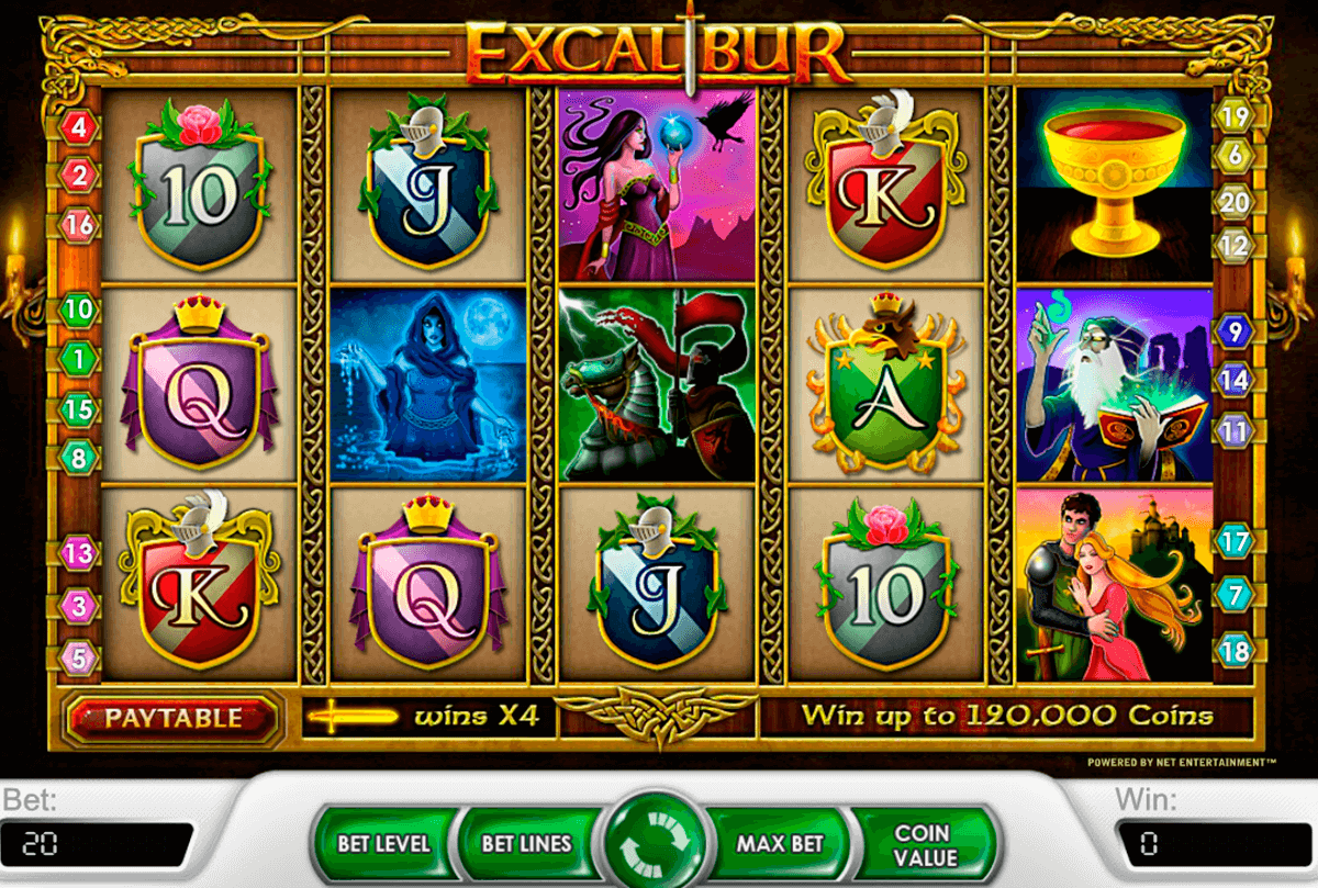 excalibur netent tragamonedas gratis