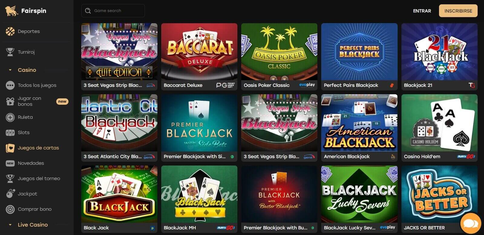 Juegos de Fairspin Casino online en Latinoamérica