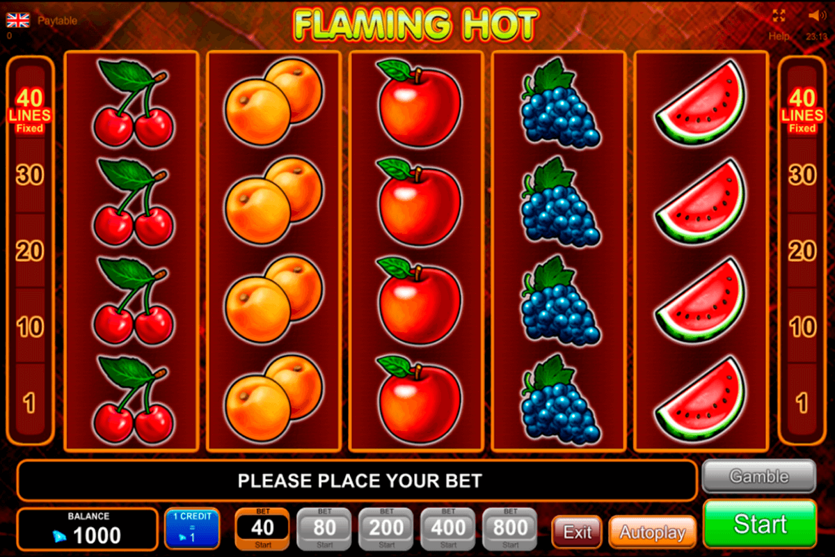 flaming hot amusnet interactive screenshot