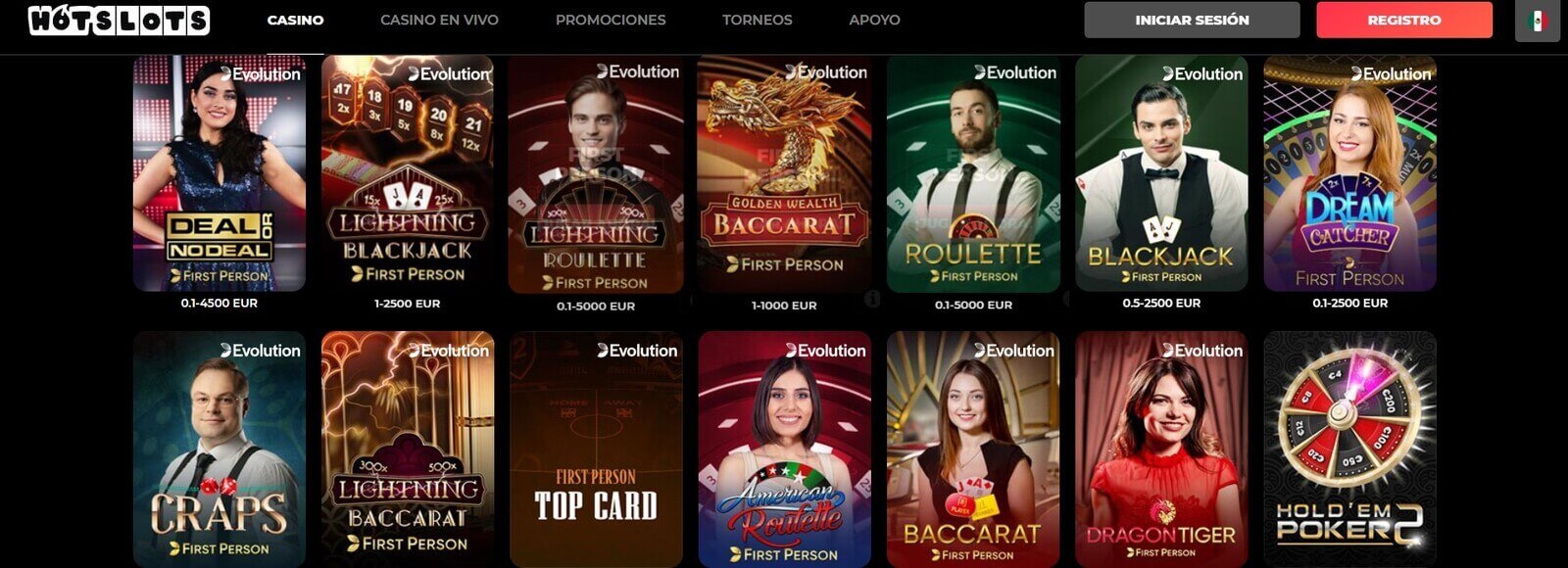 Juegos de HotSlots Casino online en México
