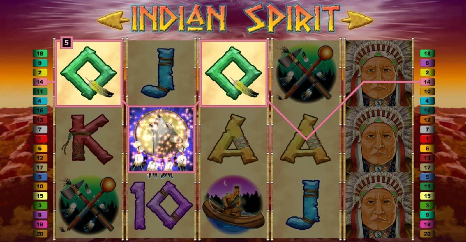 Tragamonedas Indian Spirit de Novomatic