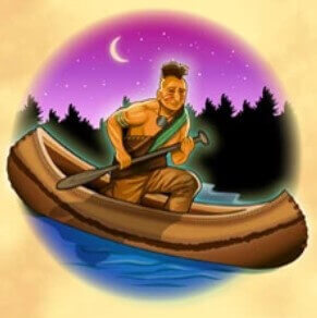 Indio en canoa