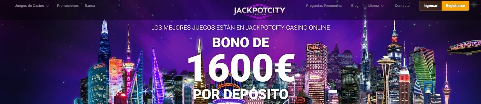 Bono de bienvenida en JackpotCity Casino