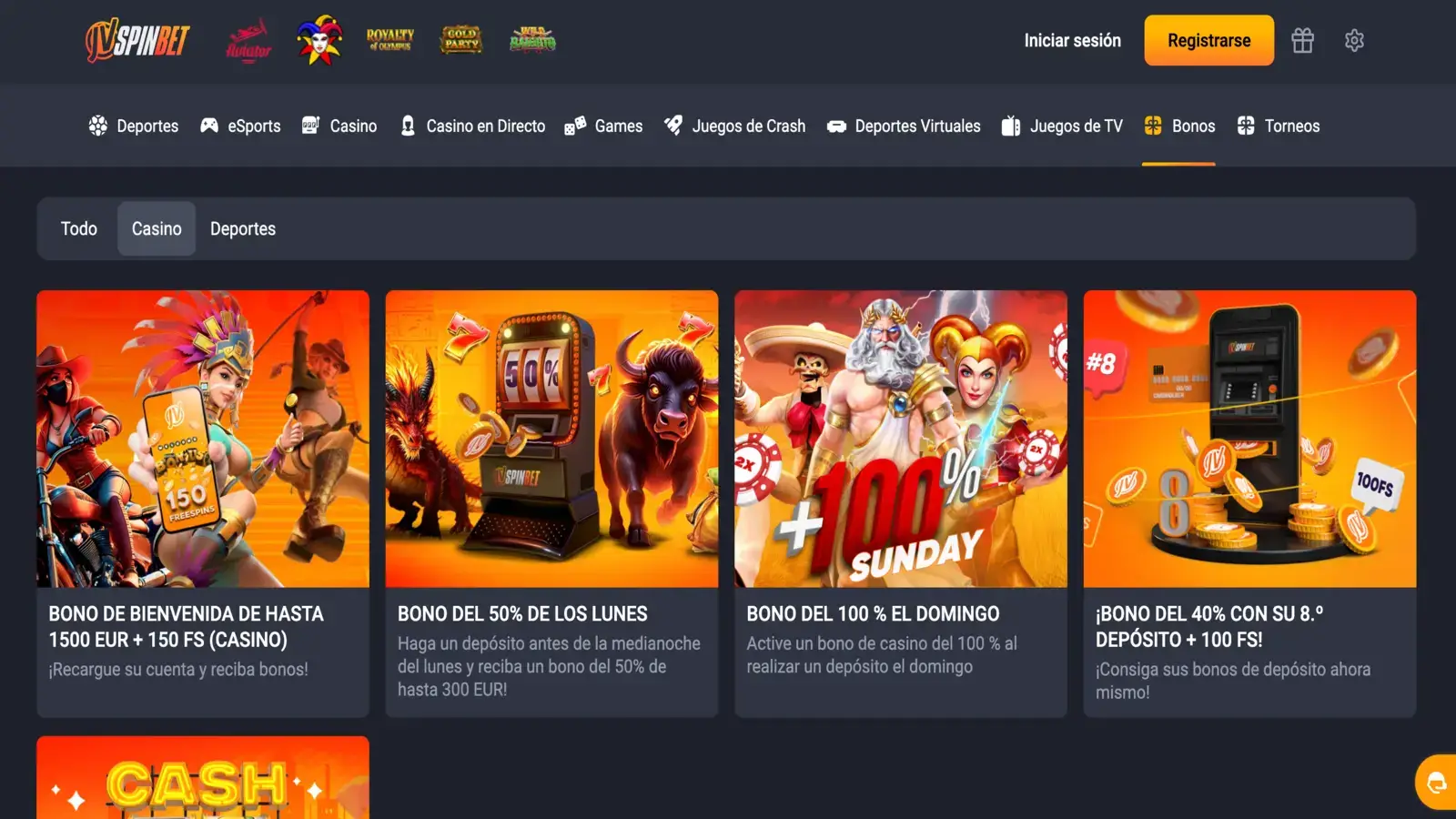 JVSPINBET Promotions ARS