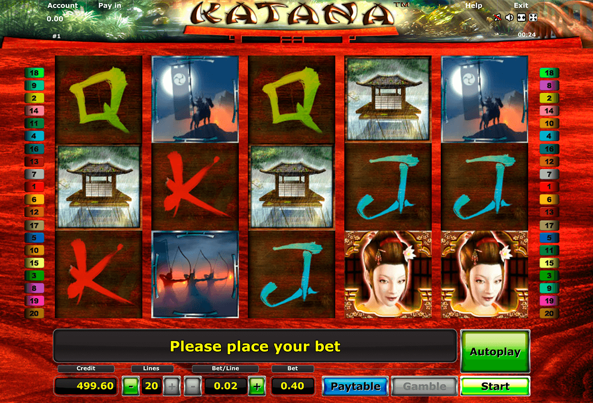 katana novomatic tragamonedas gratis