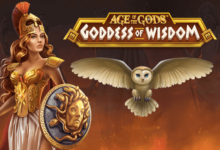 logo age of the gods goddess of wisdom playtech