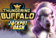logo thundering buffalo jackpot dash high