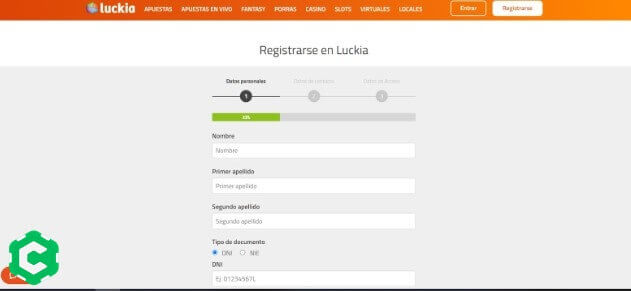luckia casino registrarse paso