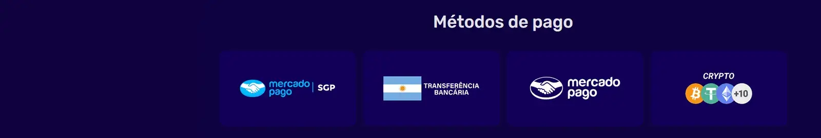 M&eacute;todos de pago del casino Magic365 en Argentina