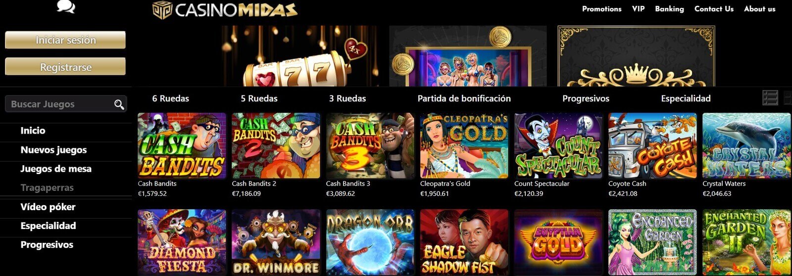 Tragaperras en Casino Midas online en Paraguay
