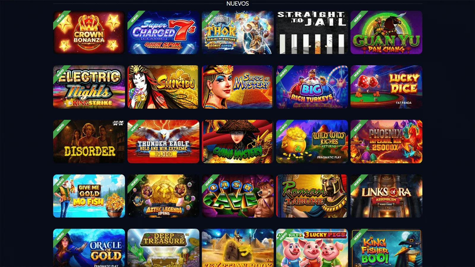 Nuevos juegos en el casino Big Bola