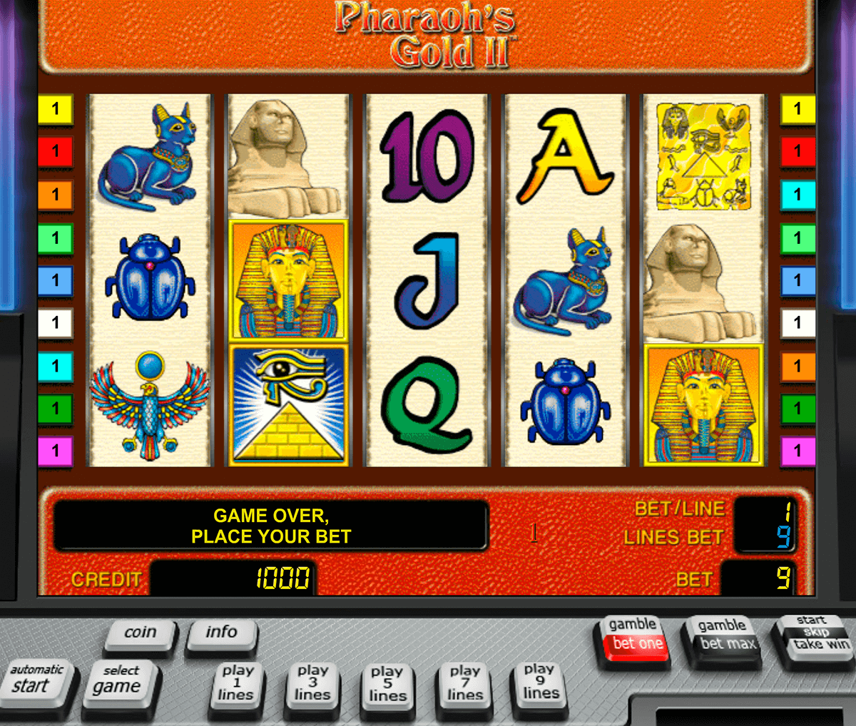 pharaohs gold ii novomatic tragamonedas gratis