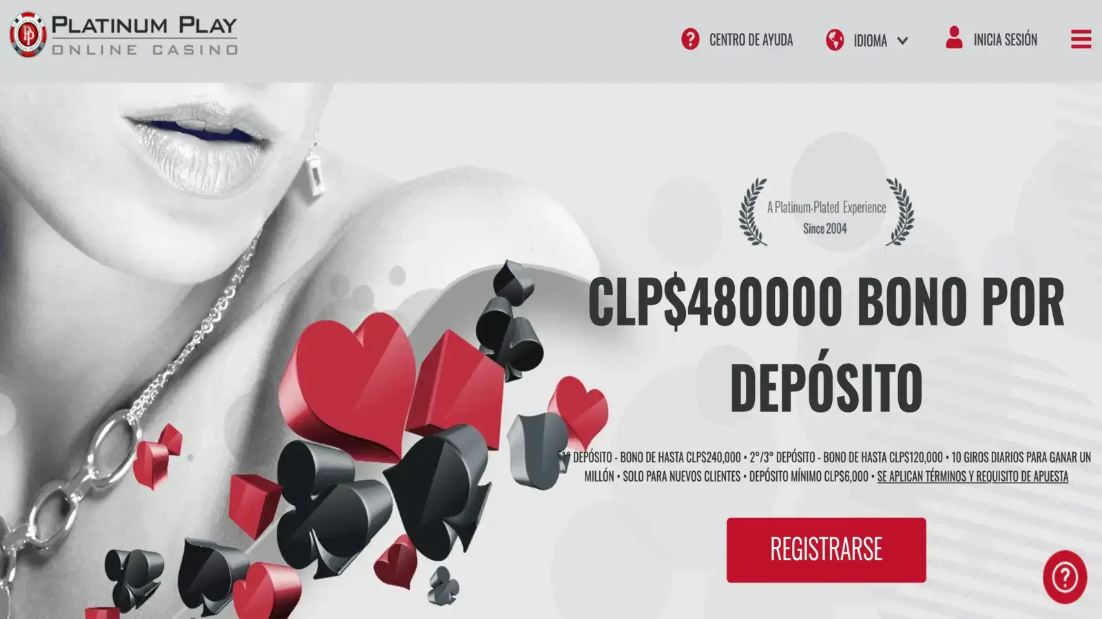 Platinum Play Homepage