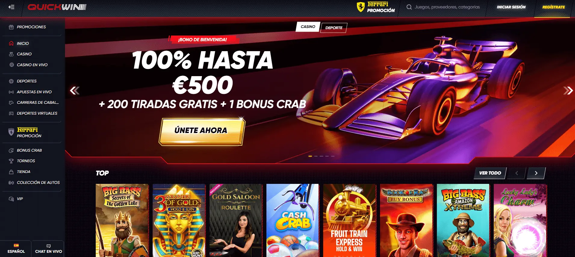 Promociones de Quickwin Casino