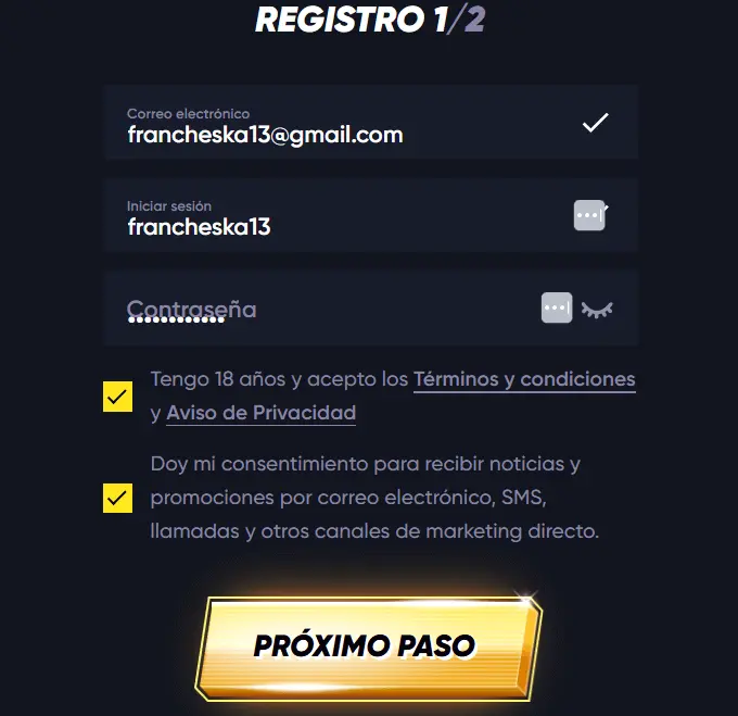 quickwin registrarse