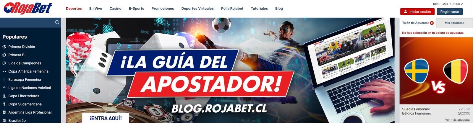 Apuestas deportivas en Rojabet Casino online   Apuesta en Chile