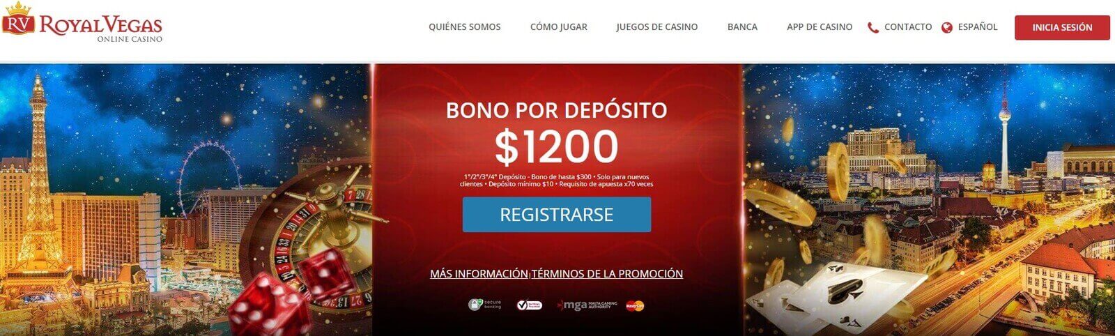 Royal Vegas Casino Online   Obtén $300 de bono en Royal Vegas